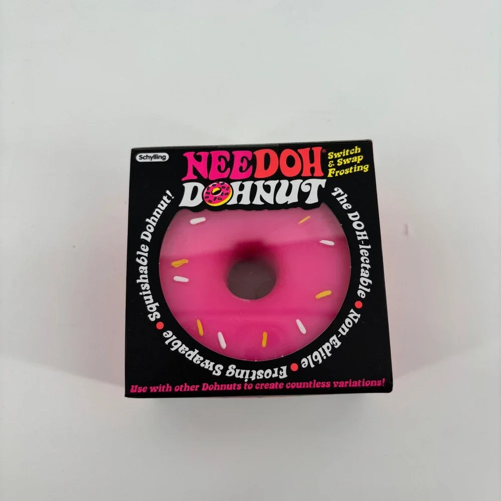 Schylling NeeDoh Dohnut Fidget Toy Kids OS Pink Squishy Stress Relief